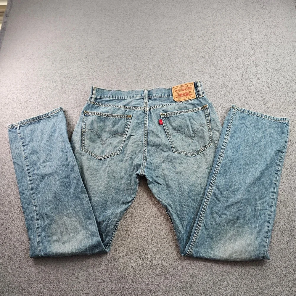 Levi's 505‎ Jeans Mens 34x34 Blue Denim Faded Streetwear Americana Straight Fit